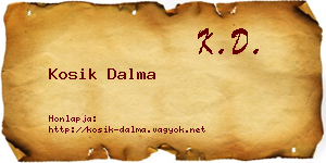 Kosik Dalma névjegykártya